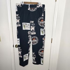 Dickies Navy Graphic Print Pants NWT 36 X 32